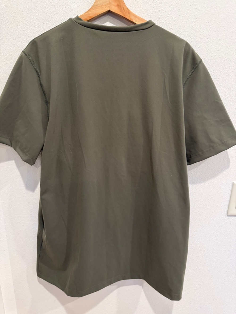 LALABU Olive Short Sleeve V-Neck Pocket Tee - Picture 6 of 6